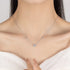 1CT Brilliant cut Moissanite Necklace for Women Solitaire Pendant Luxury Female Neck Chain 925 Sterling Silver 100%