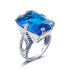 925 Sterling Silver ring Amber Square For Women Bridal Wedding Gemstone Rings Enagement Party Fine Jewelry High Quality