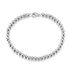 Rinntin 925 Sterling Silver 4mm Bead Ball Strand Chain Bracelet for Women Men Trendy Handmade Bracelets on Hand Jewelry  SB103