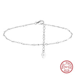 Rinntin Genuine 925 Sterling Silver Ball Faceted Bead Chain Anklets Fashion Women Summer Foot Bracelet Ankle Straps Jewelry SA80