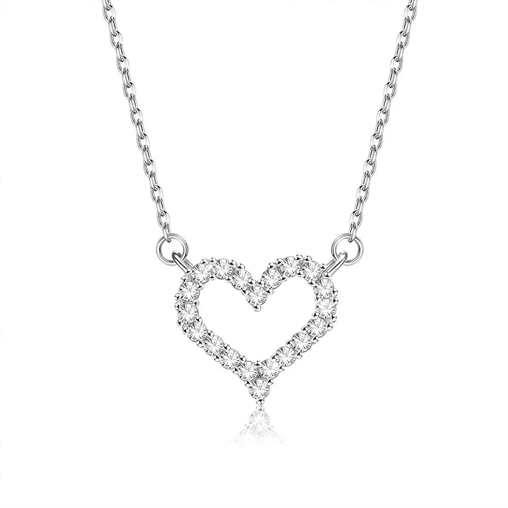 925 Sterling Silver Necklace For Women Round Pendent Sparkling Pave CZ Necklace Fashion Anniversary Birthday Jewelry Gifts