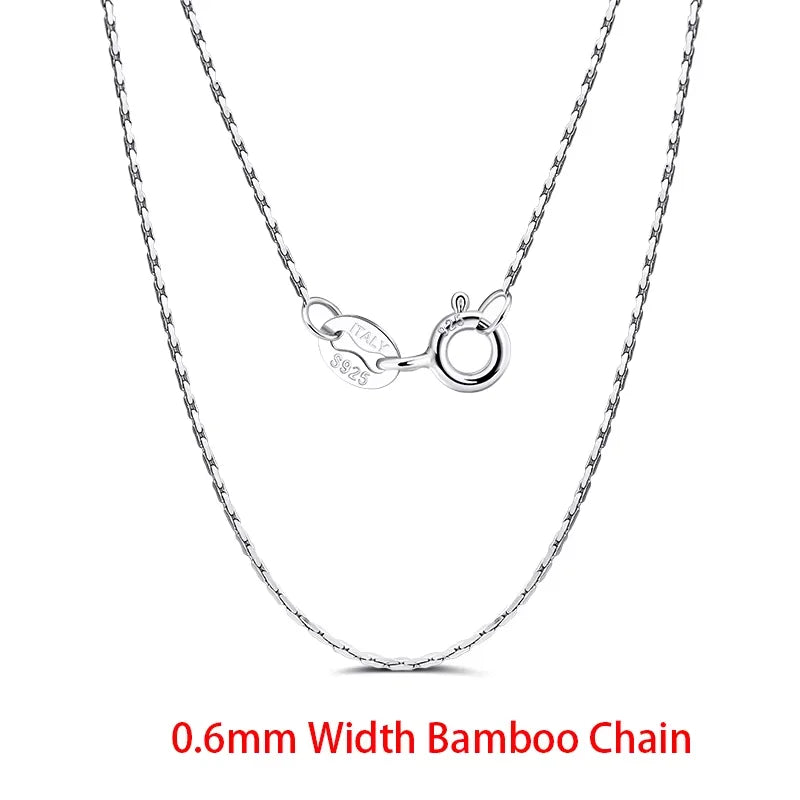 Rinntin Vintage 925 Sterling Silver Link Necklace Fashion Women Men Dainty Neck Chain Hip Hop Rhodium Neck Jewelry Gift SC21