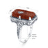 Unique 925 Sterling Silver Ring for Woman Simulated Emerald Vintage Filigree Persian Design Femal Elegant Rings Hand Made