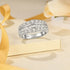 Newshe Certified Moissanite Wedding Ring for Women 925 Sterling Silver Promise Engagement Rings Round Emerald Cut