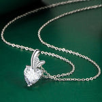 New 925 Sterling Silver Jewelry Elegant Feather Zircon Pendants Necklaces Women Fashion Exquisite Symbol CZ Wild Clavicle Chain