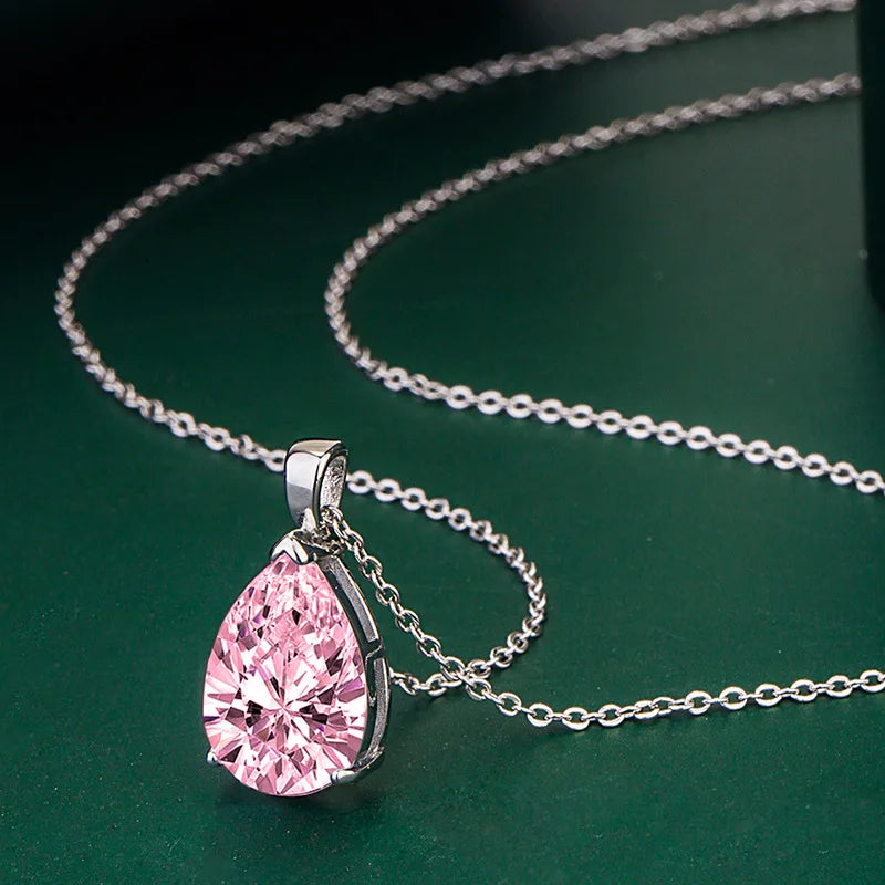 New 925 Sterling Silver Jewelry Elegant Feather Zircon Pendants Necklaces Women Fashion Exquisite Symbol CZ Wild Clavicle Chain