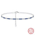Rinntin Simple 2mm Tennis Anklet Chain Foot Women Sparkling Layer Anklet Accessories Gifts S925 Silver Leg Ankle Bracelet SA19