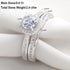 Newshe 2 Pieces Wedding Rings Set for Women Engagement 925 Sterling Silver 1.88Ct Brilliant Round White AAAAA Cz Ring Size 4-13