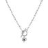 Rinntin 925 Sterling Silver 14K Gold Heart Pendant Necklace for Women Elegant Fine Jewelry Necklace with OT Toggle Clasp SC97