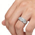 Newshe Certified Moissanite Rings for Men D Color VVS1 Brilliant Wedding Band High-Quality White Gold Plated Jewelry