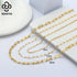 Rinntin Diamond Cut Paper Clip Necklace S925 Sterling Silver 14K 18K Gold Plated Stacked Necklaces PaperClip Collar Chain SC39