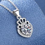 New Fashion 925 Sterling Silver Jewelry Round Zircon Pendants Necklaces Women Fine Semi Rhinestone Circle Clavicle Chain Choker