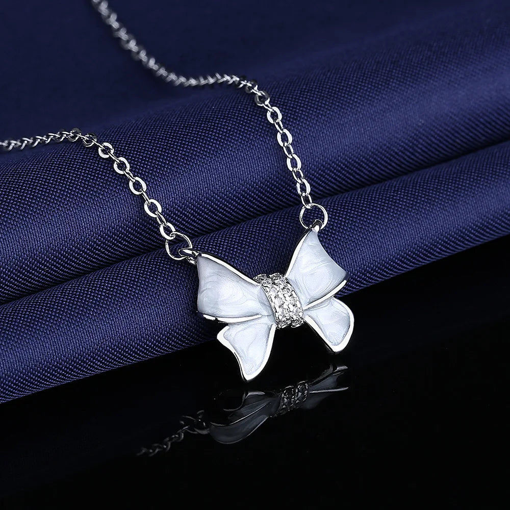 New Fashion 925 Sterling Silver Jewelry Round Zircon Pendants Necklaces Women Fine Semi Rhinestone Circle Clavicle Chain Choker