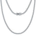 Moissanite Tennis Necklaces for Women Gifts 3-5mm 925 Silver Tennis Necklace Men D Color Round Cut Diamond