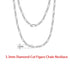 Rinntin 925 Sterling Silver Italian 2.6/3.7/5.0mm Flat Mariner Chain Necklace for Women Men Fashion Neck Chain Jewelry SC78