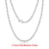 Rinntin 925 Sterling Silver Italian 2.6/3.7/5.0mm Flat Mariner Chain Necklace for Women Men Fashion Neck Chain Jewelry SC78