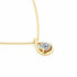14K Gold Round Cut Moissanite Diamond Necklaces for Women Water Drop Shape Solitaire Pendant Wedding Engagement Simple Jewelry