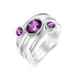 Real Silver 925 Ring For Women Mystic Rainbow Topaz Gemstone Ring Creative Statement Fashion Jewelry Wholesale Christmas Gifts