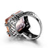 925 Sterling Silver ring Amber Square For Women Bridal Wedding Gemstone Rings Enagement Party Fine Jewelry High Quality