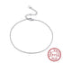 Rinntin S925 Silver Ankle Chain Bracelet for Women Girls Leg Foot Chain Summer Beach Style Trendy Foot Jewelry Accessories SA06