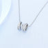 925 Sterling Silver Necklace For Women Round Pendent Sparkling Pave CZ Necklace Fashion Anniversary Birthday Jewelry Gifts