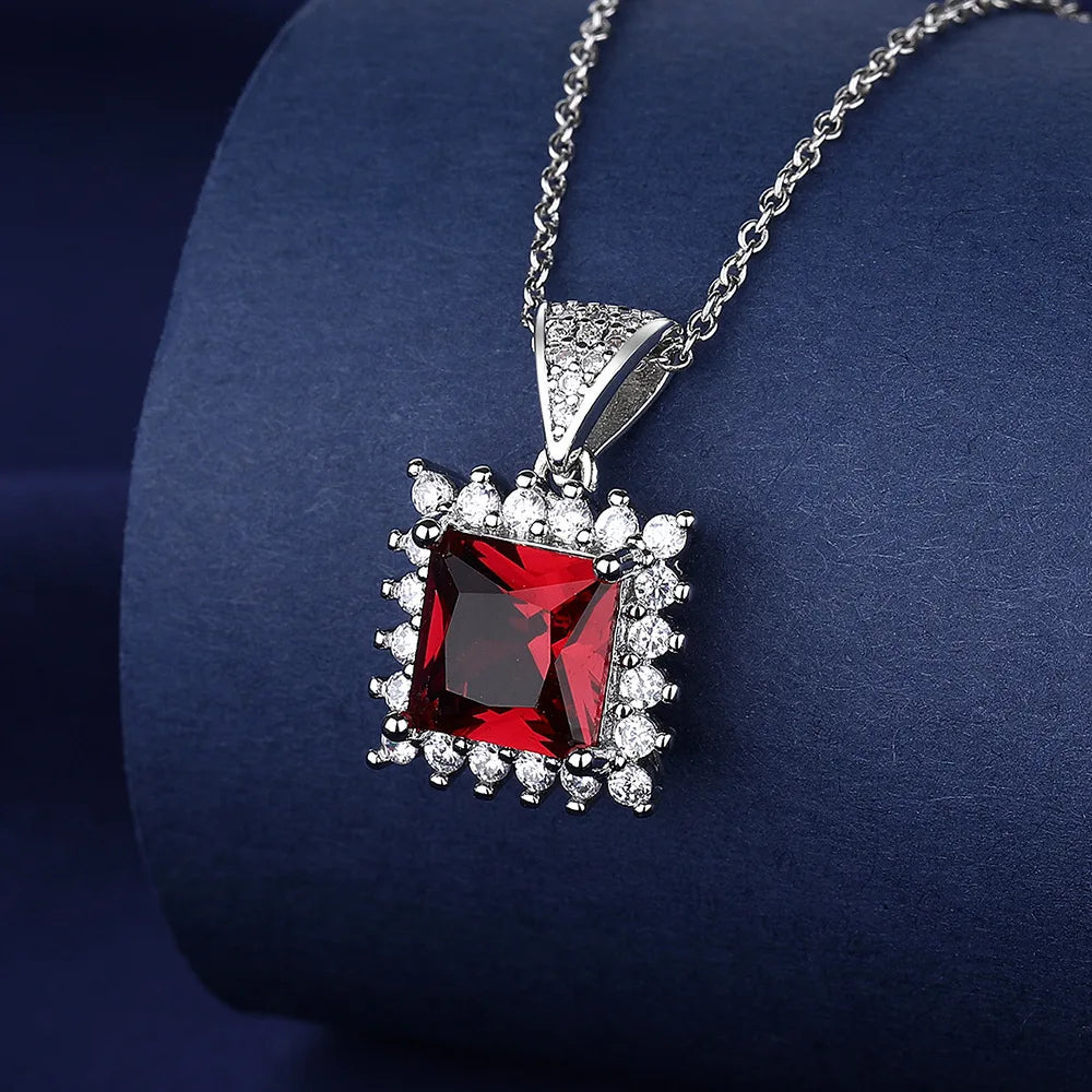 925 Sterling Silver Necklace For Women Round Pendent Sparkling Pave CZ Necklace Fashion Anniversary Birthday Jewelry Gifts