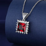 925 Sterling Silver Necklace For Women Round Pendent Sparkling Pave CZ Necklace Fashion Anniversary Birthday Jewelry Gifts