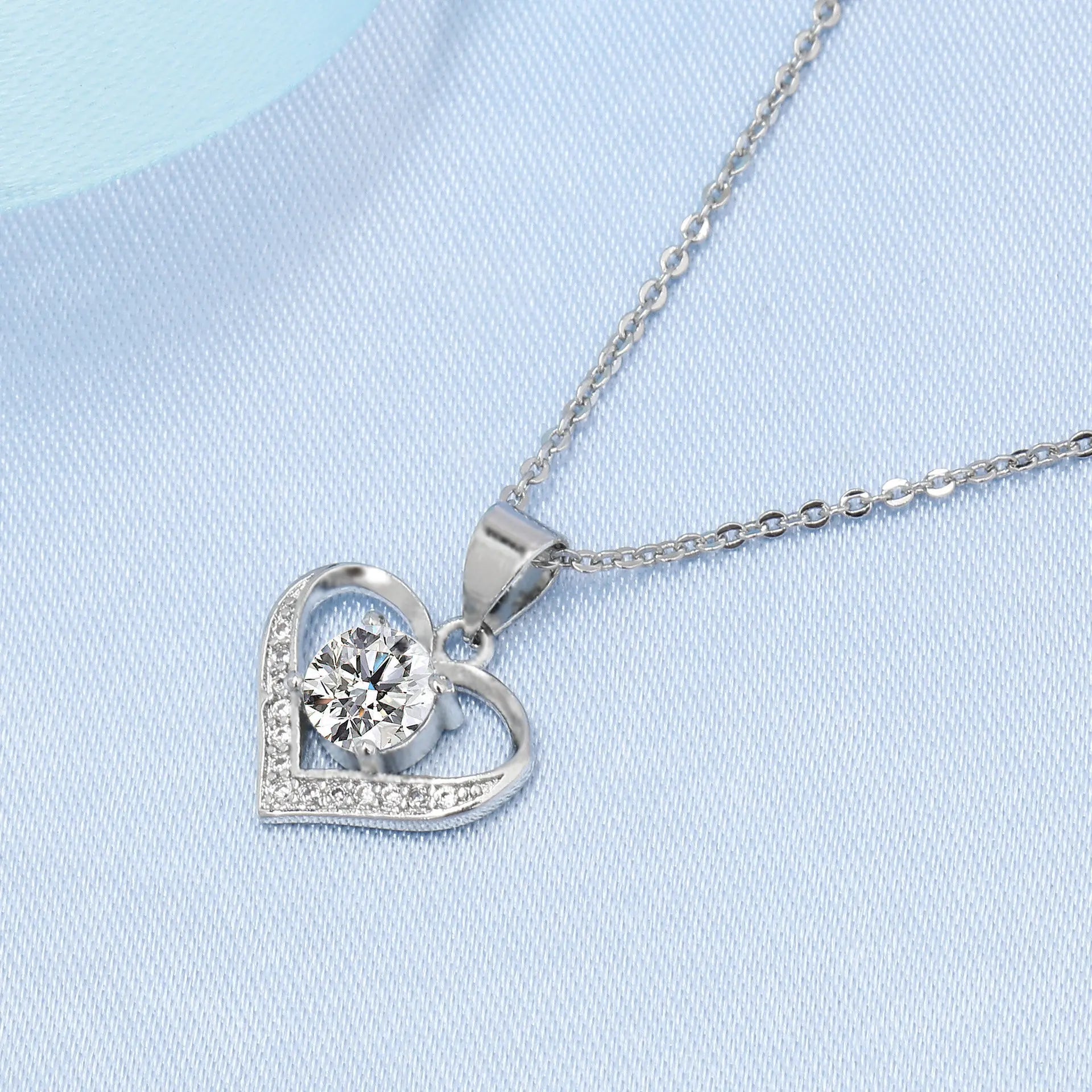 925 Sterling Silver Necklace For Women Round Pendent Sparkling Pave CZ Necklace Fashion Anniversary Birthday Jewelry Gifts