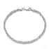 Rinntin Luxury 925 Sterling Silver Italian 2.5mm Flat Byzantine Link Chain Bracelet for Women Handmade Bracelet  Jewelry SB122