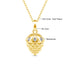 Recommend Lucky Acorn 14K Gold Pendant with Sterling Silver Chain Necklace for Women 3 Moissanite Stones Christmas Party Gifts
