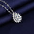925 Sterling Silver Necklace For Women Round Pendent Sparkling Pave CZ Necklace Fashion Anniversary Birthday Jewelry Gifts