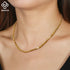 Rinntin 925 Sterling Silver Italian 2.5mm Flat Byzantine Link Chain Necklace for Women Vintage Silver Dainty Jewelry SC79