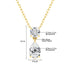 Trendy Lovers' Real 14k Gold Necklace Pear Cut Moissanite Diamond 3 Carat 7*11mm Wedding K gold Jewelery for Women Certified
