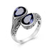 Woman Rings Rainbow Mystic Topaz Stone Eye of God Real 925 Silver Ring Female Dating Party Fine Jewelry