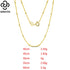 Rinntin 100% 925 Sterling Silver Small Smooth Bead Ball Necklace 16-24 Inches Chain for Unisex High Quality Party Jewelry SC22
