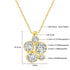 Real Gold 14k Pendants Original Jewelry 5pcs 2.8ct Round Moissanite Diamond Necklace For Women Casual Party Fine Jewelry