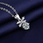 925 Sterling Silver Necklace For Women Round Pendent Sparkling Pave CZ Necklace Fashion Anniversary Birthday Jewelry Gifts N755