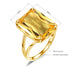Original Rings for Women 925 Silver Citrine Crystal Engagement Finger Ring Gold Plated Antique Vintage Filigree Anniversary Gift