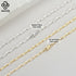 Rinntin Diamond Cut Paper Clip Necklace S925 Sterling Silver 14K 18K Gold Plated Stacked Necklaces PaperClip Collar Chain SC39