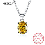Natural Garnet Amethyst Citrine Peridot Blue Topaz 925 Sterling Silver Pendant Necklace Gemstone Jewelry 45cm Chain
