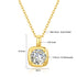 Casual 14K Gold AU585 Personalized Necklace 1ct Moissanite Diamond Sugar Cube Pendant for Woman Wedding Gifts Certified Jewelry