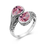 Woman Rings Rainbow Mystic Topaz Stone Eye of God Real 925 Silver Ring Female Dating Party Fine Jewelry
