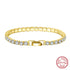 Rinntin Luxury Real 925 Sterling Silver Tennis Bracelet Women with AAAA Zircon Female Bangle Party Wedding Jewelry Gifts SB91