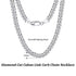 Rinntin Italian 925 Sterling Silver 3.6mm Diamond-Cut Cuban Link Chain Necklace for Women Men Silver Neck Chain Jewelry SC36