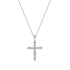 Rinntin Real Moissanite Diamond Cross Pendant 925 Sterling Silver Necklace Party Choker Chain Fine Jewelry Accessories MON16