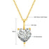 14K Gold Necklaces for Women Heart Cut VVS1 1ct 2ct 3ct Moissanite Diamond Au585 Pendant Engagement Luxury Designer Jewelry