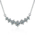 New Fashion 925 Sterling Silver Jewelry Round Zircon Pendants Necklaces Women Fine Semi Rhinestone Circle Clavicle Chain Choker