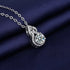 925 Sterling Silver Necklace For Women Round Pendent Sparkling Pave CZ Necklace Fashion Anniversary Birthday Jewelry Gifts N755