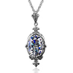 Hand Made Real 925 Sterling Silver Garnet Stone Necklace Pendant For Women Statement Vintage Fine Jewelry Mother Trendy Gifts