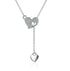 New Fashion 925 Sterling Silver Jewelry Round Zircon Pendants Necklaces Women Fine Semi Rhinestone Circle Clavicle Chain Choker